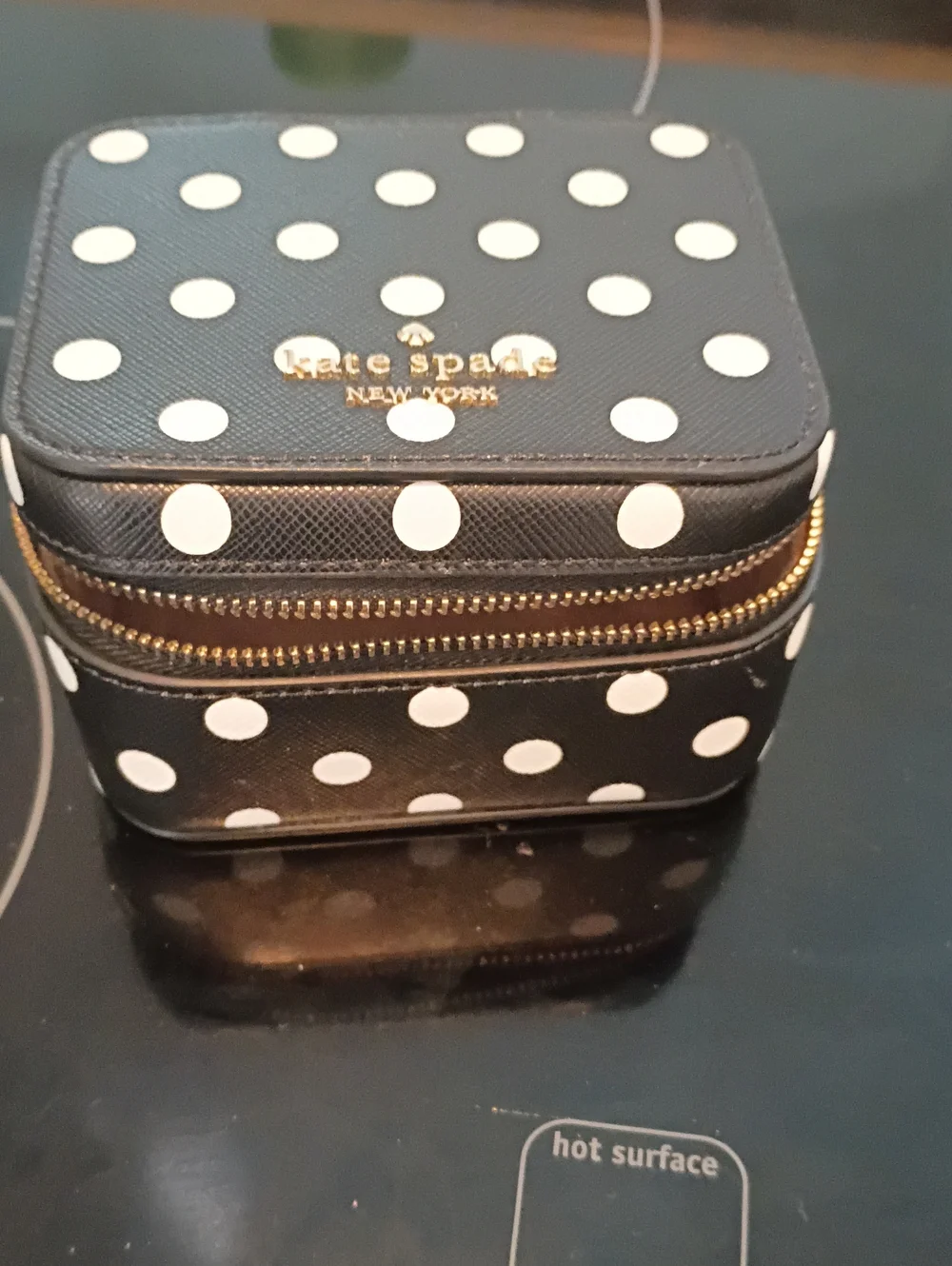kate spade Black and White Polka Dot Jewelry Case